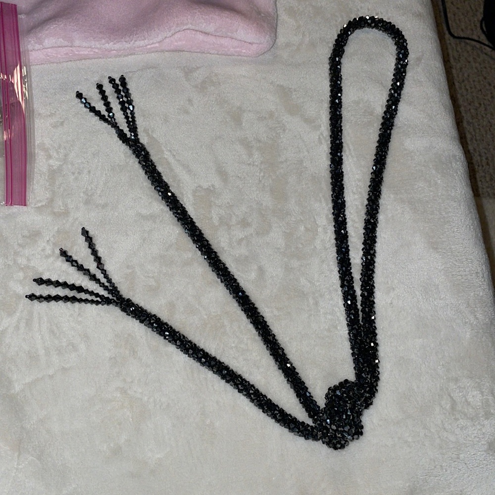 Beaded knotted necklace